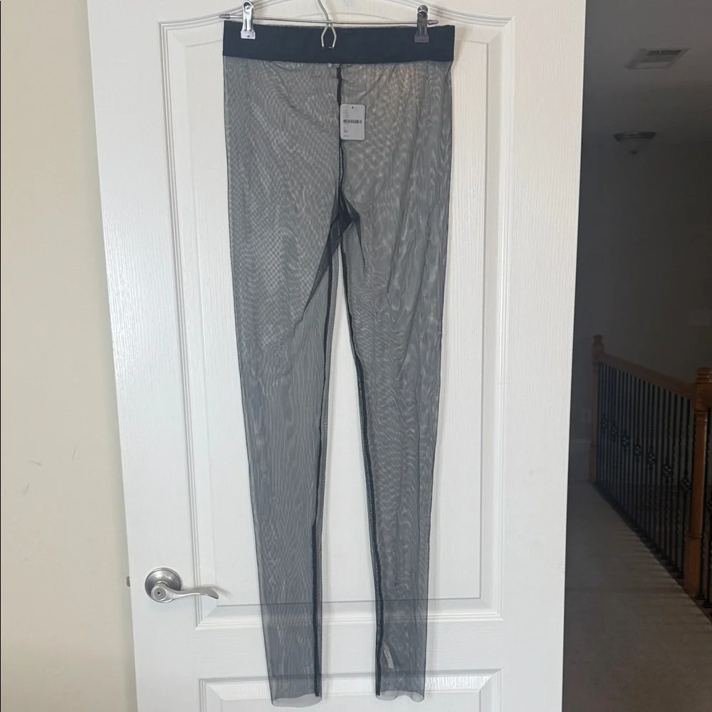 Free People Black Mesh Tights Medium